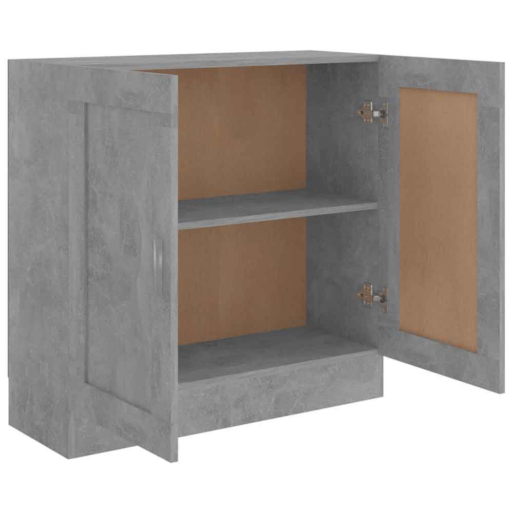 Aponka 80cm Wooden Storage Cabinet With 2 Doors - Concrete Grey