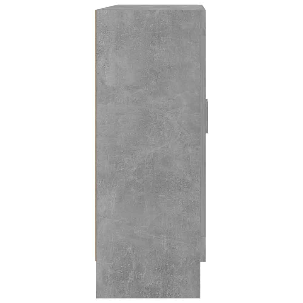 Aponka 80cm Wooden Storage Cabinet With 2 Doors - Concrete Grey