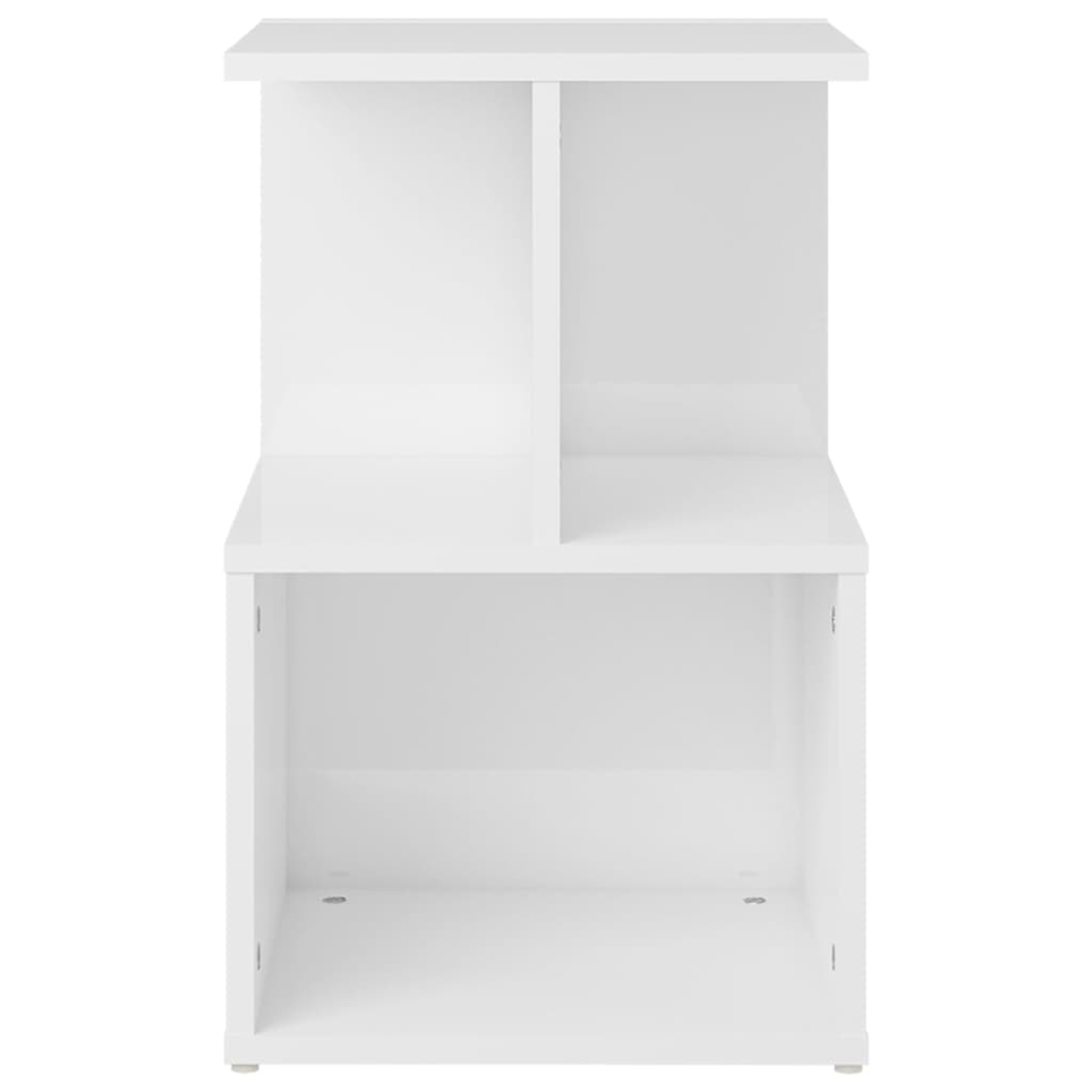 Aponka High Gloss Bedside Cabinet With 1 Self - White