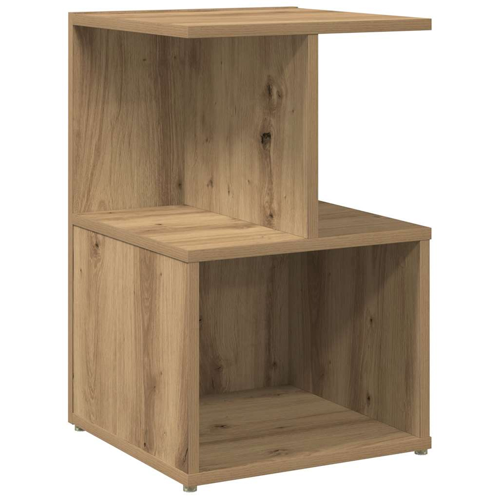 Aponka Wooden Bedside Cabinet With 1 Self - Artisan Oak