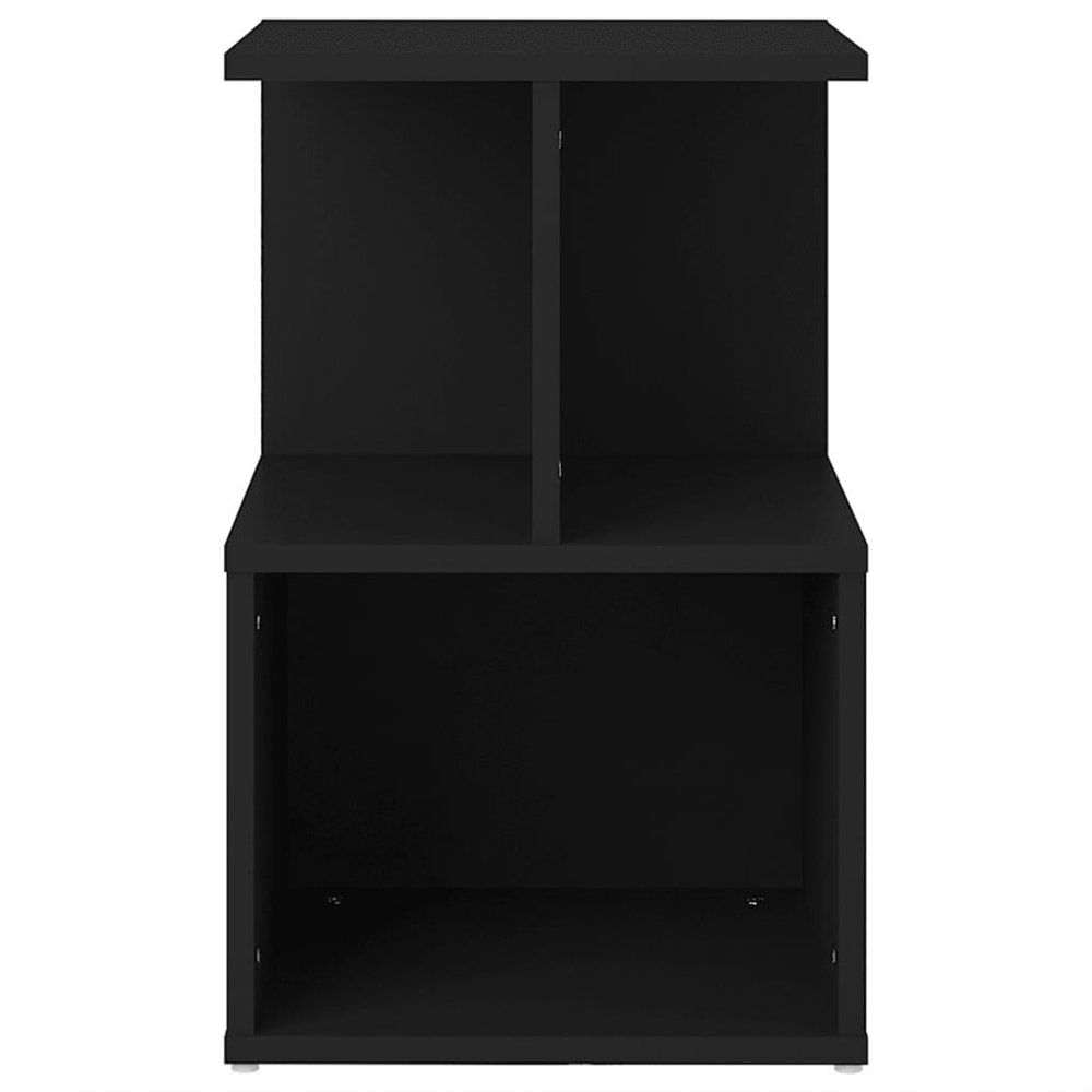 Aponka Wooden Bedside Cabinet With 1 Self - Black