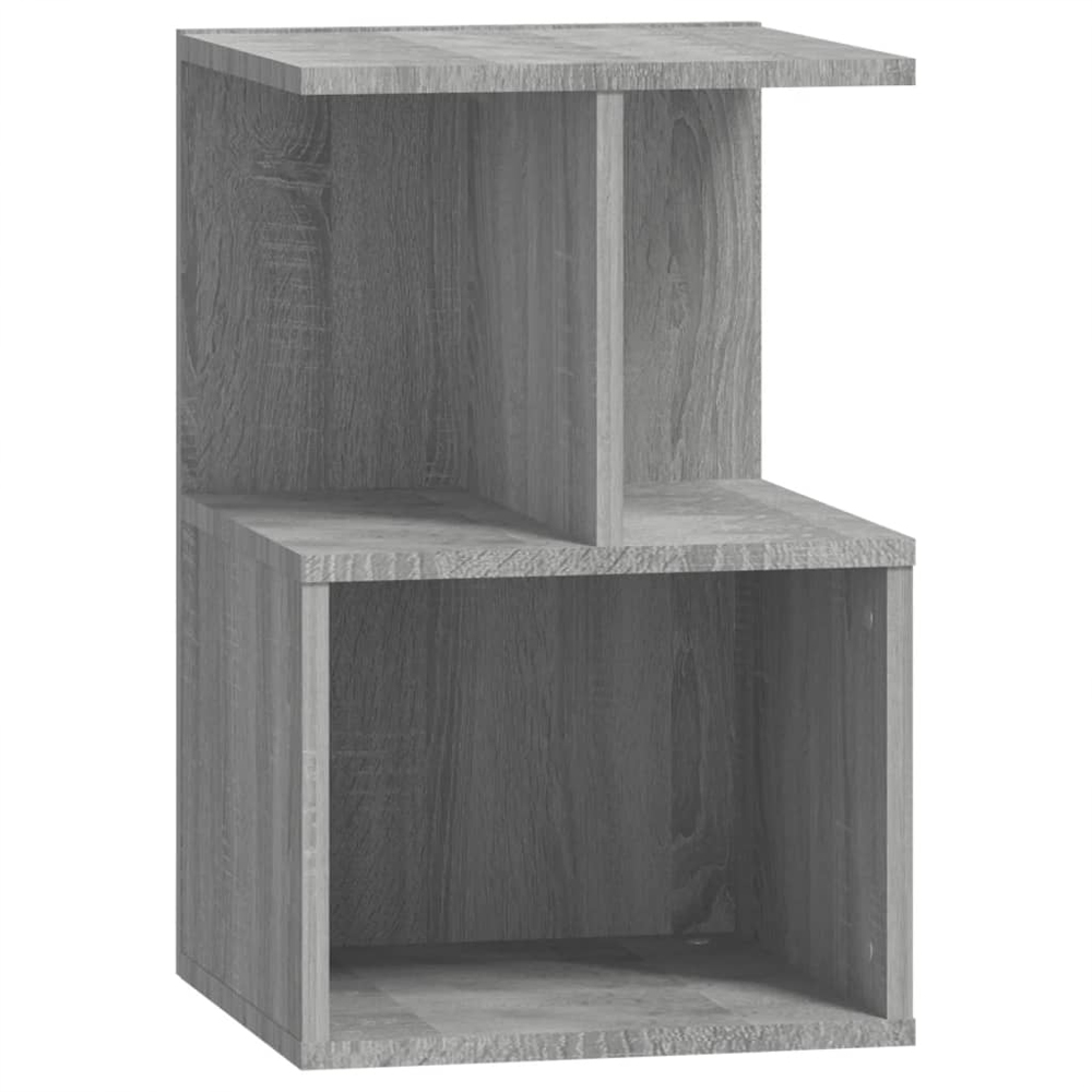Aponka Wooden Bedside Cabinet With 1 Self - Grey Sonoma