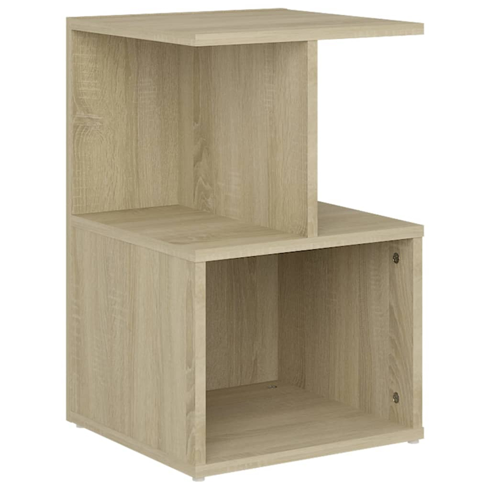 Aponka Wooden Bedside Cabinet With 1 Self - Sonoma Oak