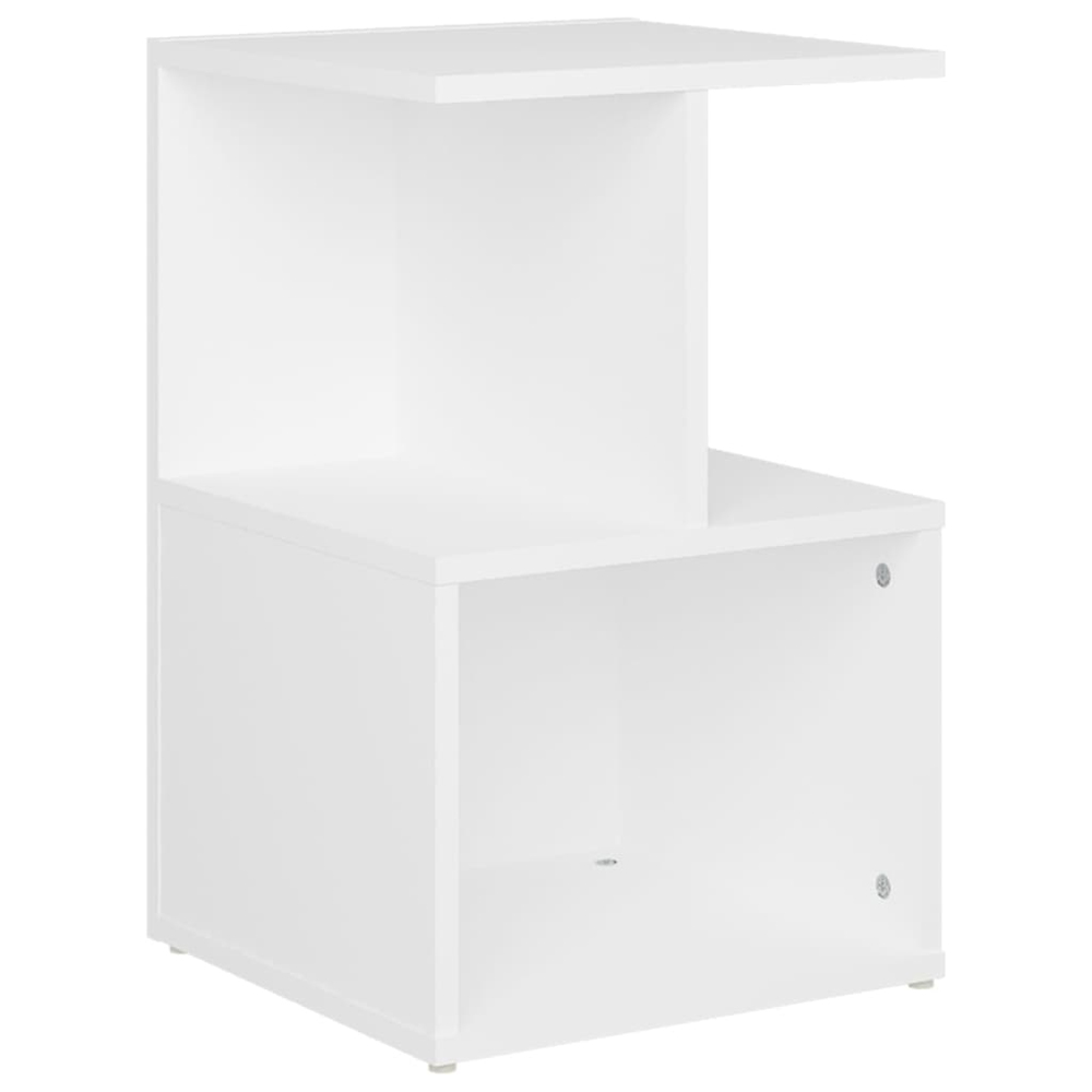 Aponka Wooden Bedside Cabinet With 1 Self - White