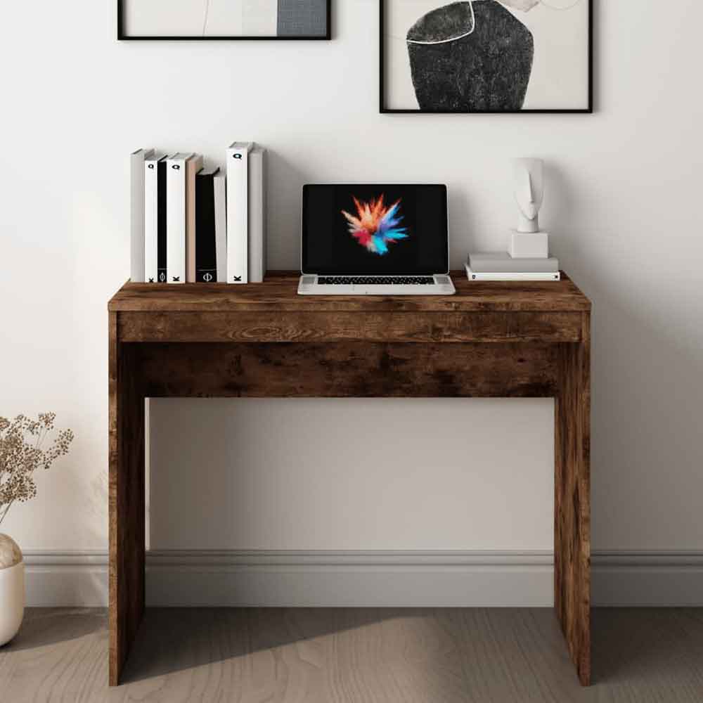 Aponka Wooden Laptop Desk - Smoked Oak