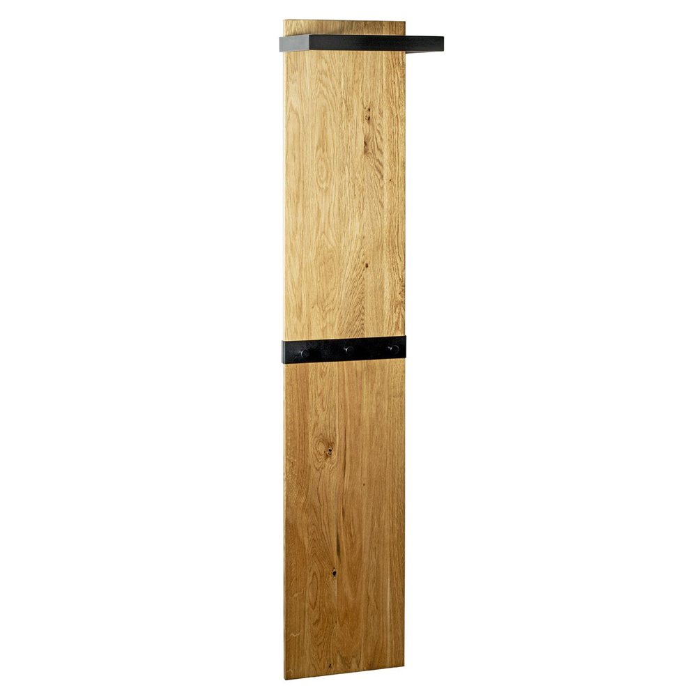 Apopka Tall Wooden Coat Rack In Oak And Black