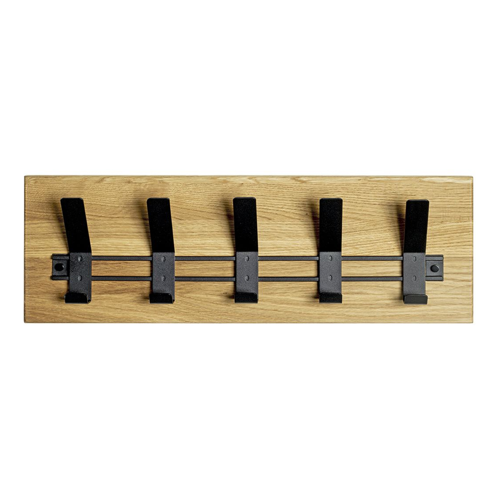 Apopka Wooden Coat Rack In Oak And Black