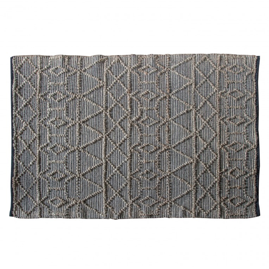 Appellido Small Fabric Upholstered Rug In Black Natural