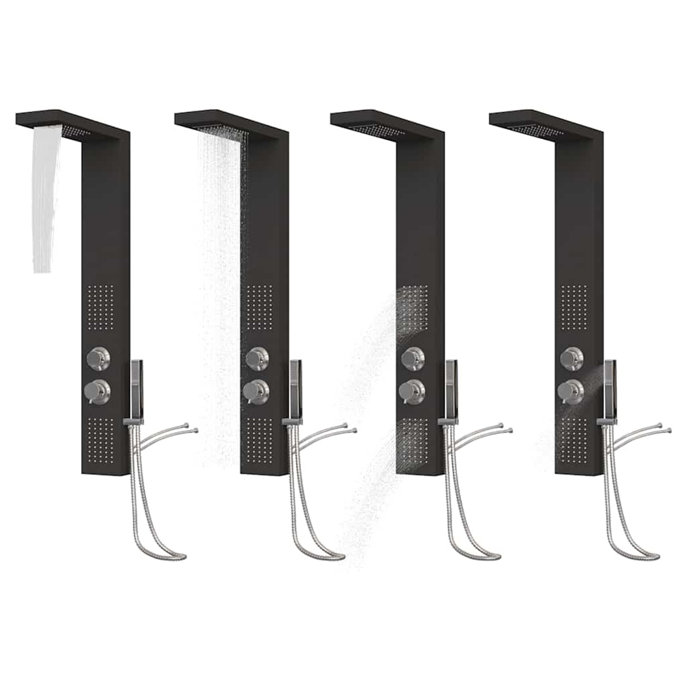 Appleton 4 Modes Shower Panel System With Shower Kit 1140mm Height - Black