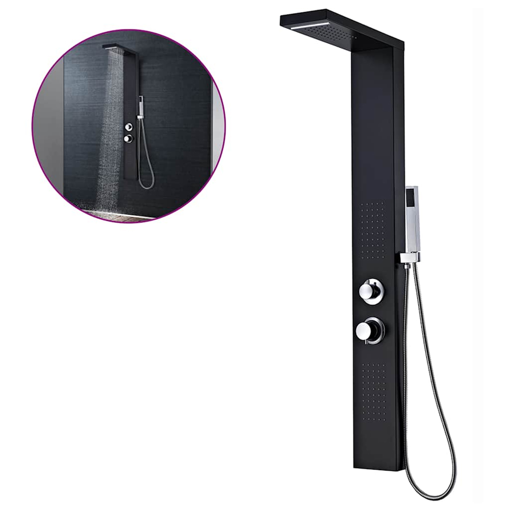 Appleton 4 Modes Shower Panel System With Shower Kit 1300mm Height - Black