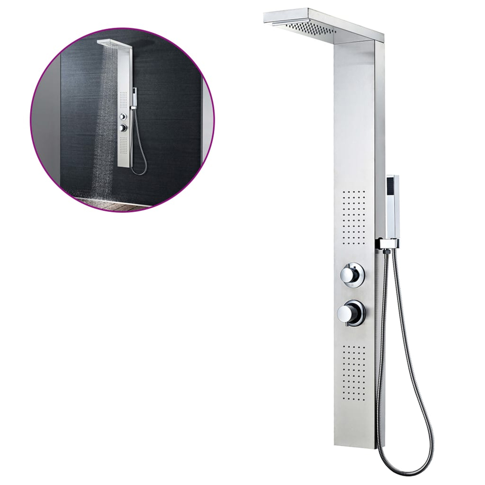 Appleton 4 Modes Shower Panel System With Shower Kit 1300mm Height - Silver