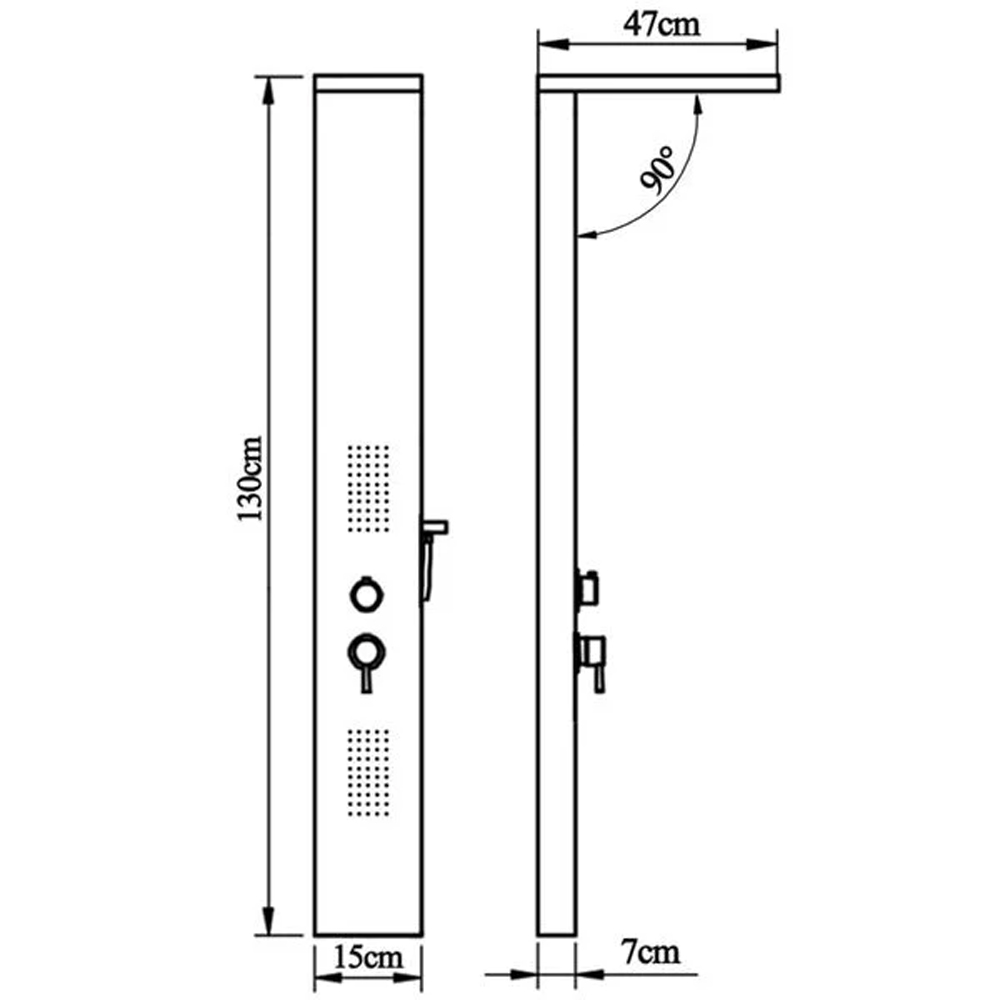 Appleton 4 Modes Shower Panel System With Shower Kit 1300mm Height - White