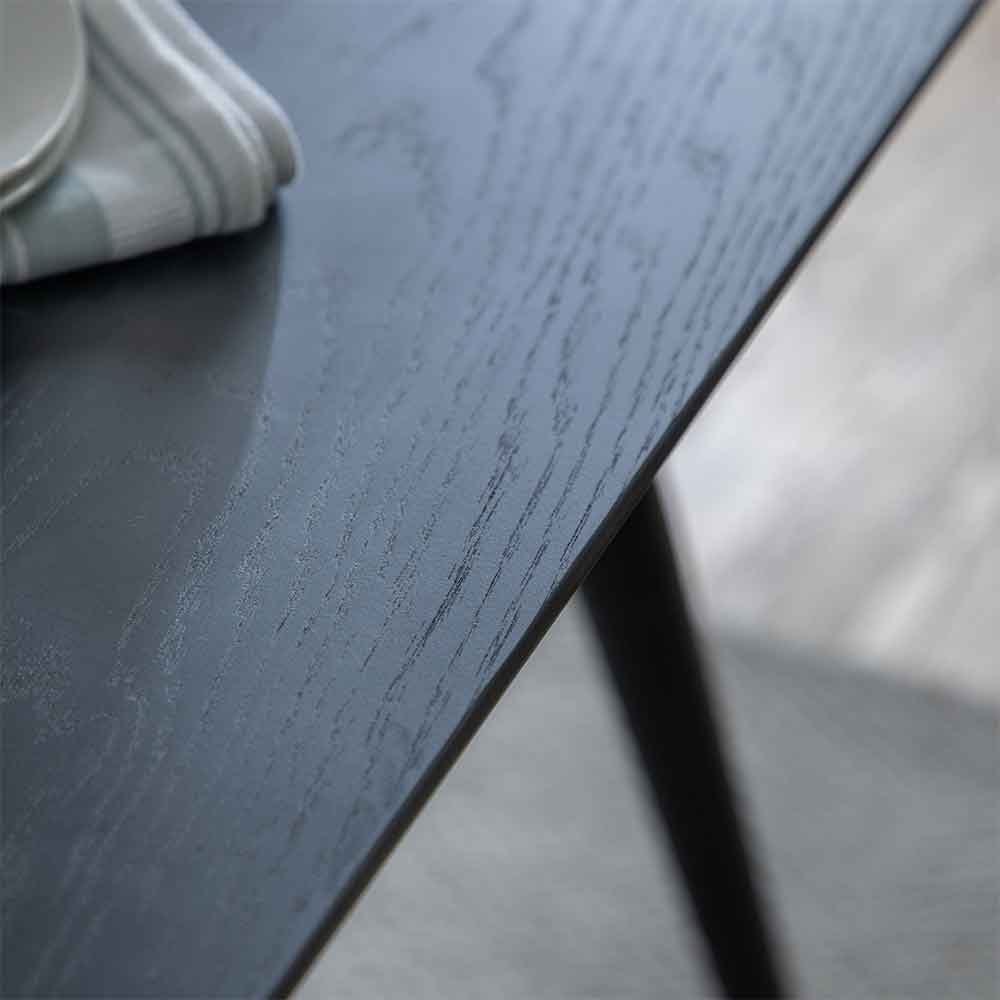 Aptly Wooden Rectangular Dining Table In Black