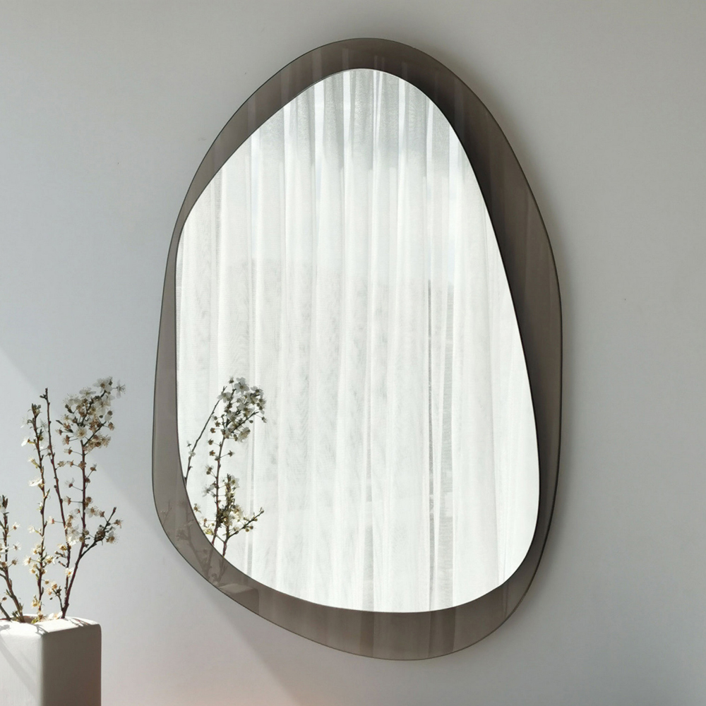 Aqua Drop Asymmetric Mirror in Bronze