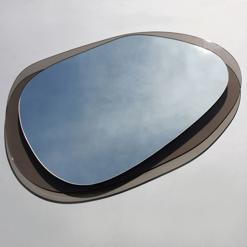 Aqua Drop Asymmetric Mirror in Bronze