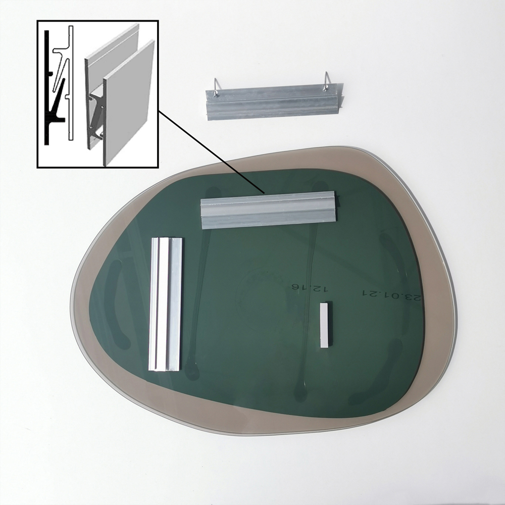 Aqua Drop Asymmetric Mirror in Bronze