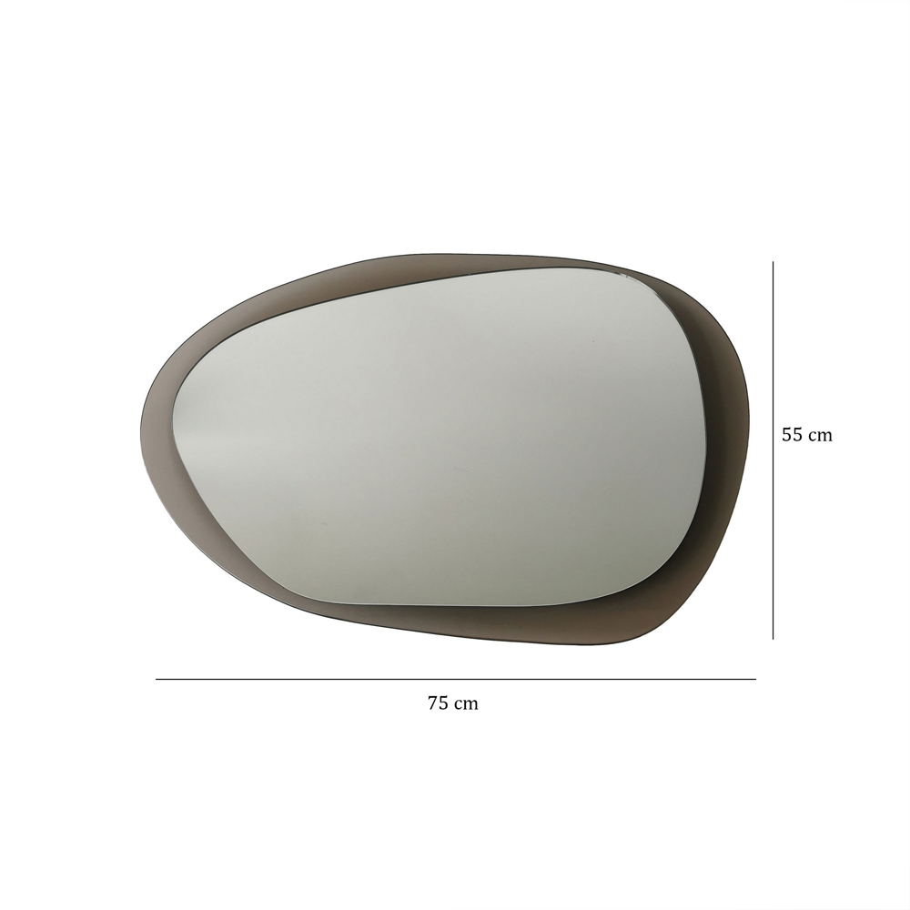 Aqua Drop Asymmetric Mirror in Bronze