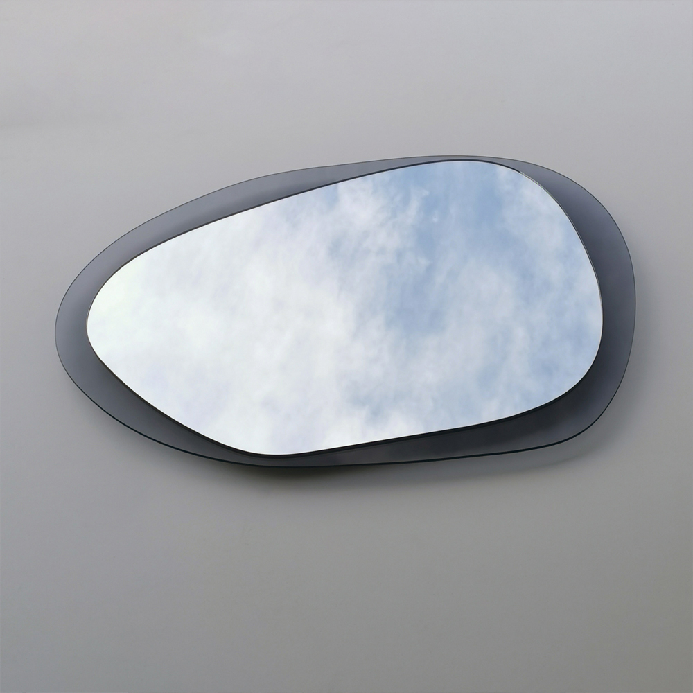 Aqua Drop Asymmetric Mirror in Fume