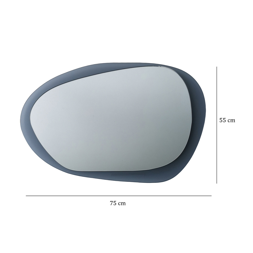 Aqua Drop Asymmetric Mirror in Fume