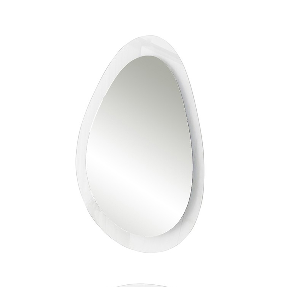 Aqua Porto Asymmetric Wall Mirror with Transparent Tempered Glass
