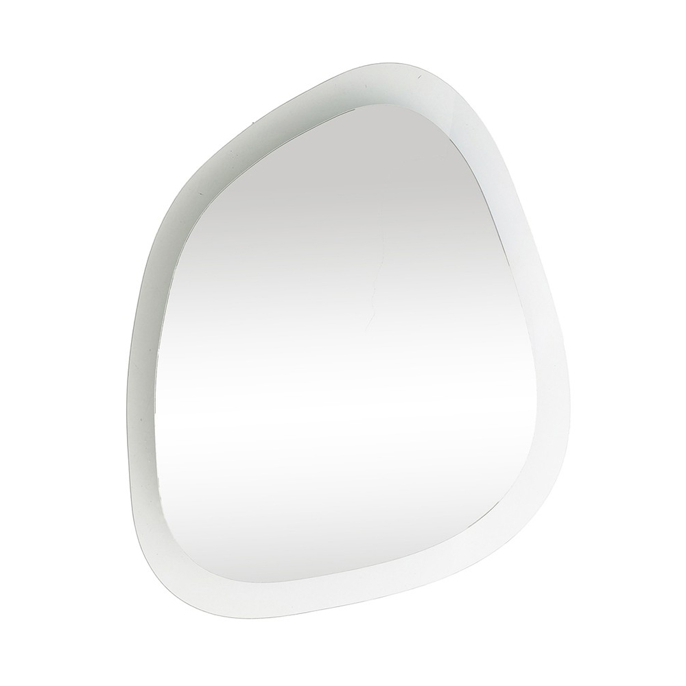 Aqua Soho Asymmetric Wall Mirror with Transparent Tempered Glass