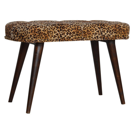 Aqua Velvet Curved Hallway Bench In Royal Blue And Walnut Furniture