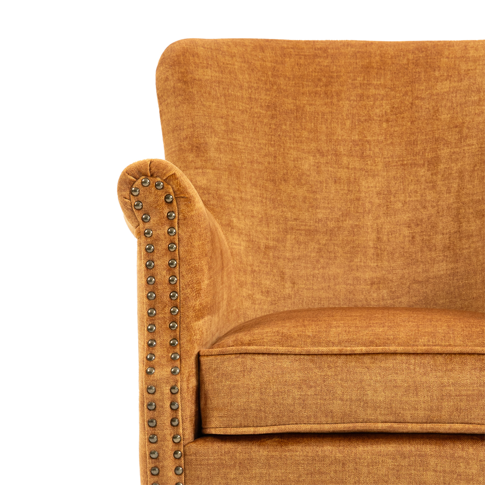 Aquarii Fabric Bedroom Chair in Amber
