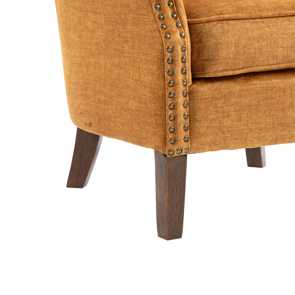 Aquarii Fabric Bedroom Chair in Amber