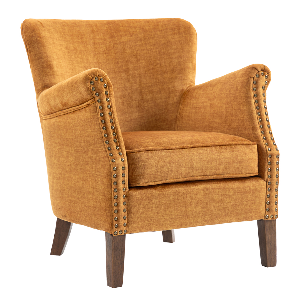 Aquarii Fabric Bedroom Chair in Amber