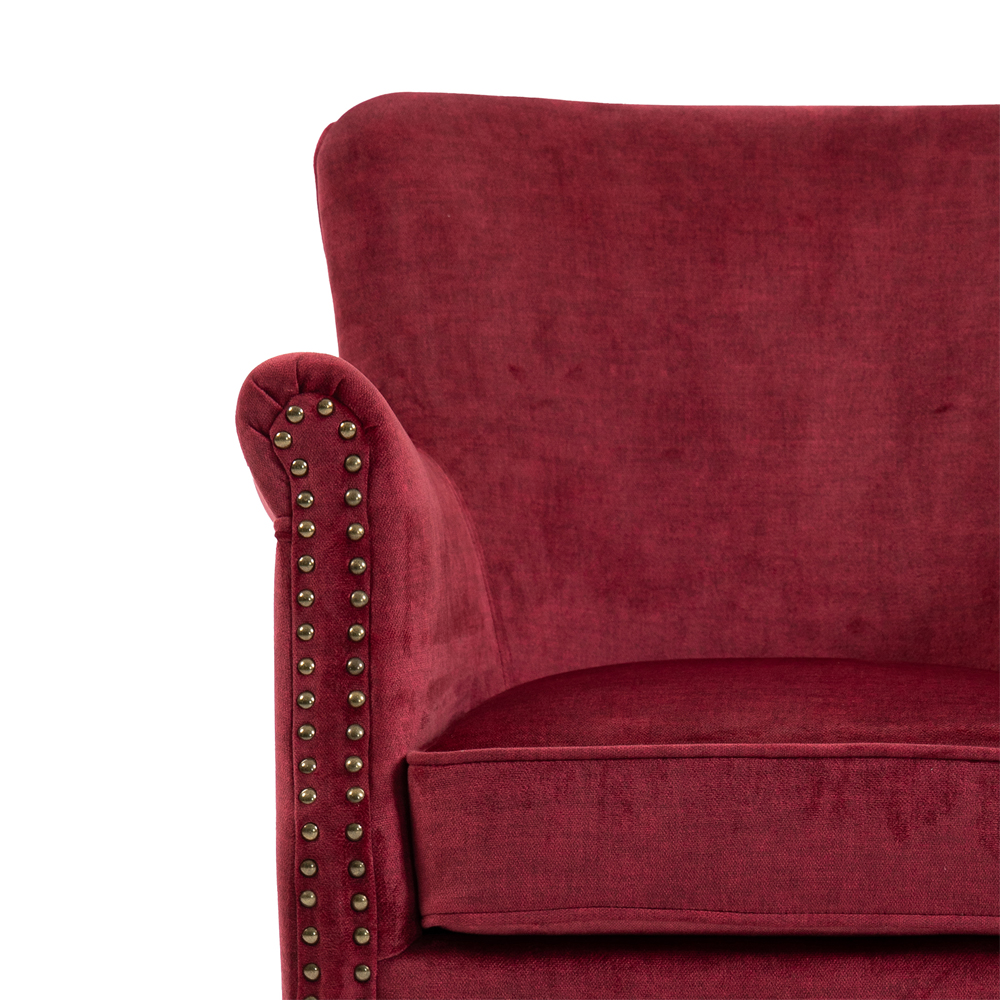 Aquarii Fabric Bedroom Chair in Bordeaux