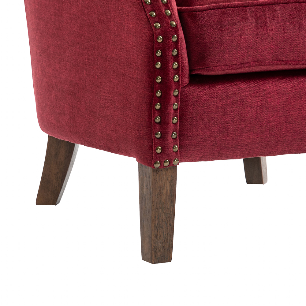 Aquarii Fabric Bedroom Chair in Bordeaux