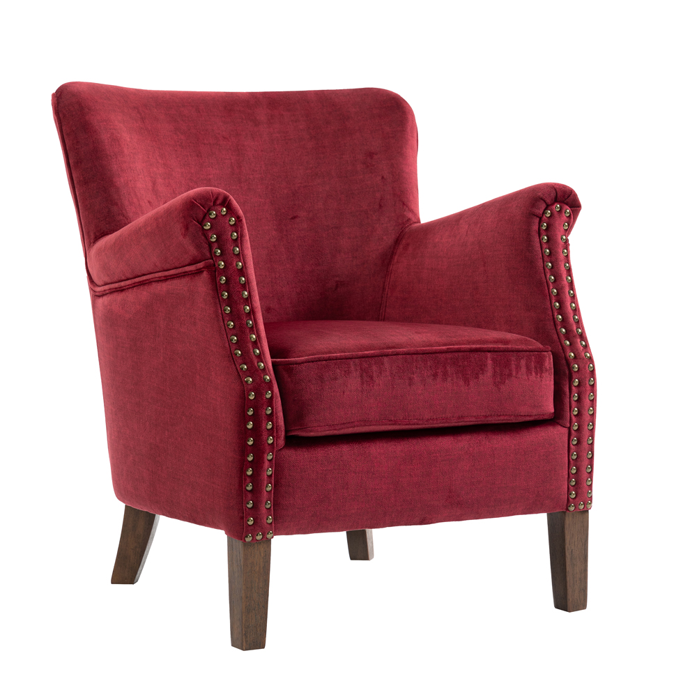 Aquarii Fabric Bedroom Chair in Bordeaux