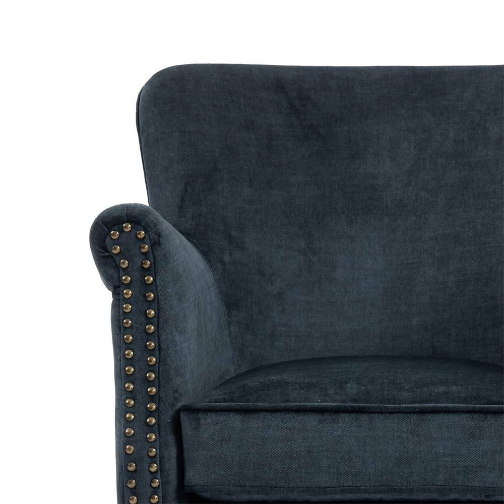 Aquarii Fabric Bedroom Chair in Deep Ocean