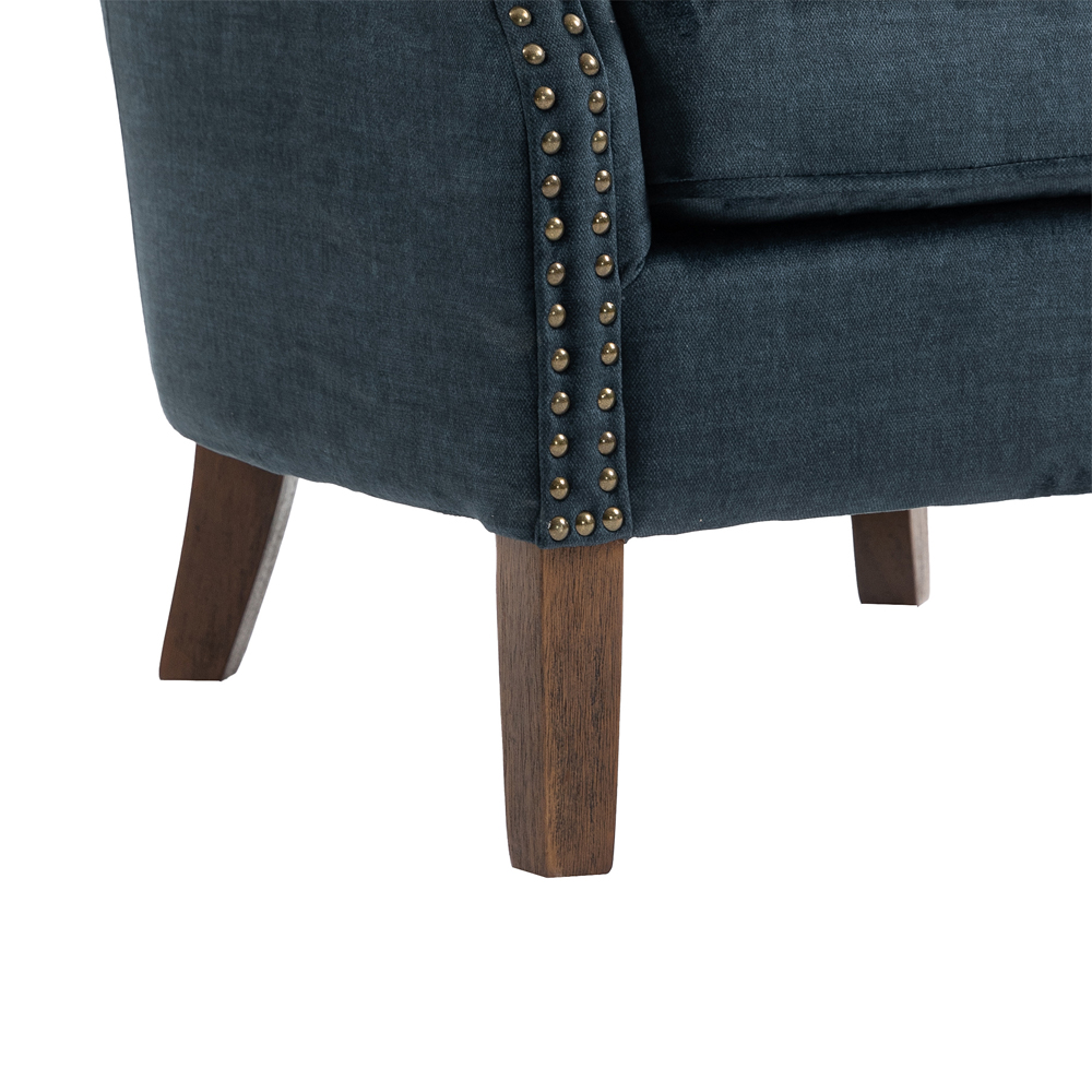 Aquarii Fabric Bedroom Chair in Deep Ocean