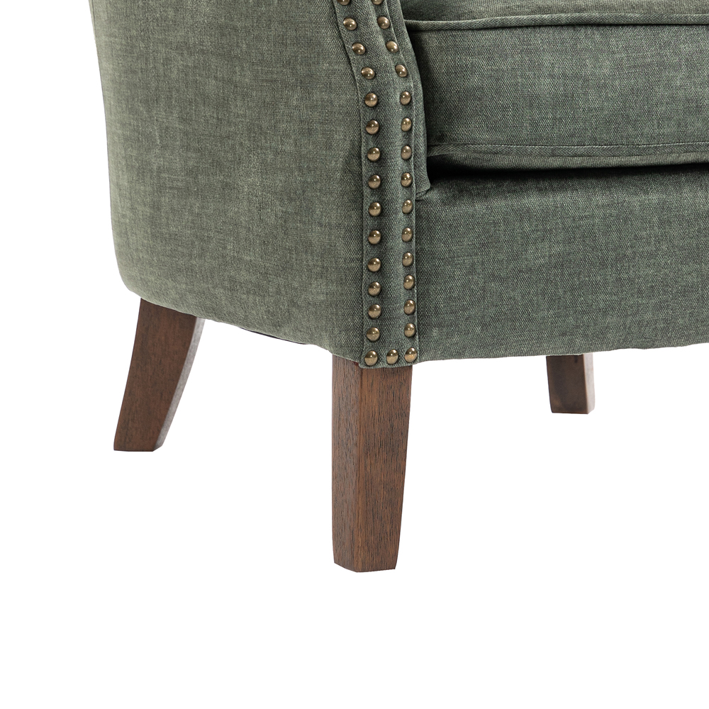 Aquarii Fabric Bedroom Chair in Winter Moss