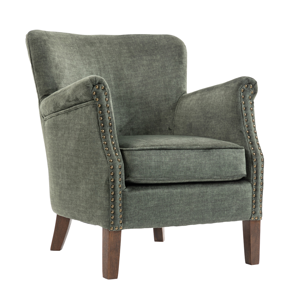 Aquarii Fabric Bedroom Chair in Winter Moss