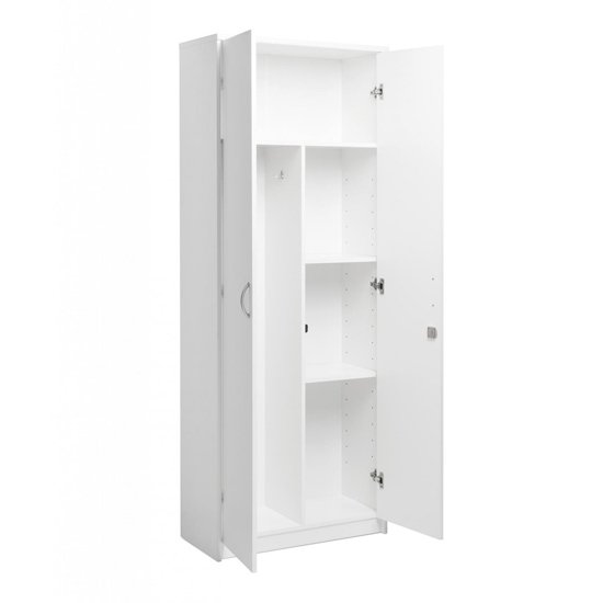 Aquarius Storage Cabinet In White With 2 Doors And Shelves_3