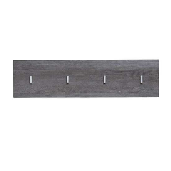 Product photograph of Aquila Wall Coat Hanging Panel In White Gloss And Smoky Silver from Furniture in Fashion