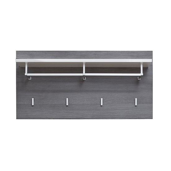 Aquila Wooden Coat Rack In White Gloss And Smoky Silver_2