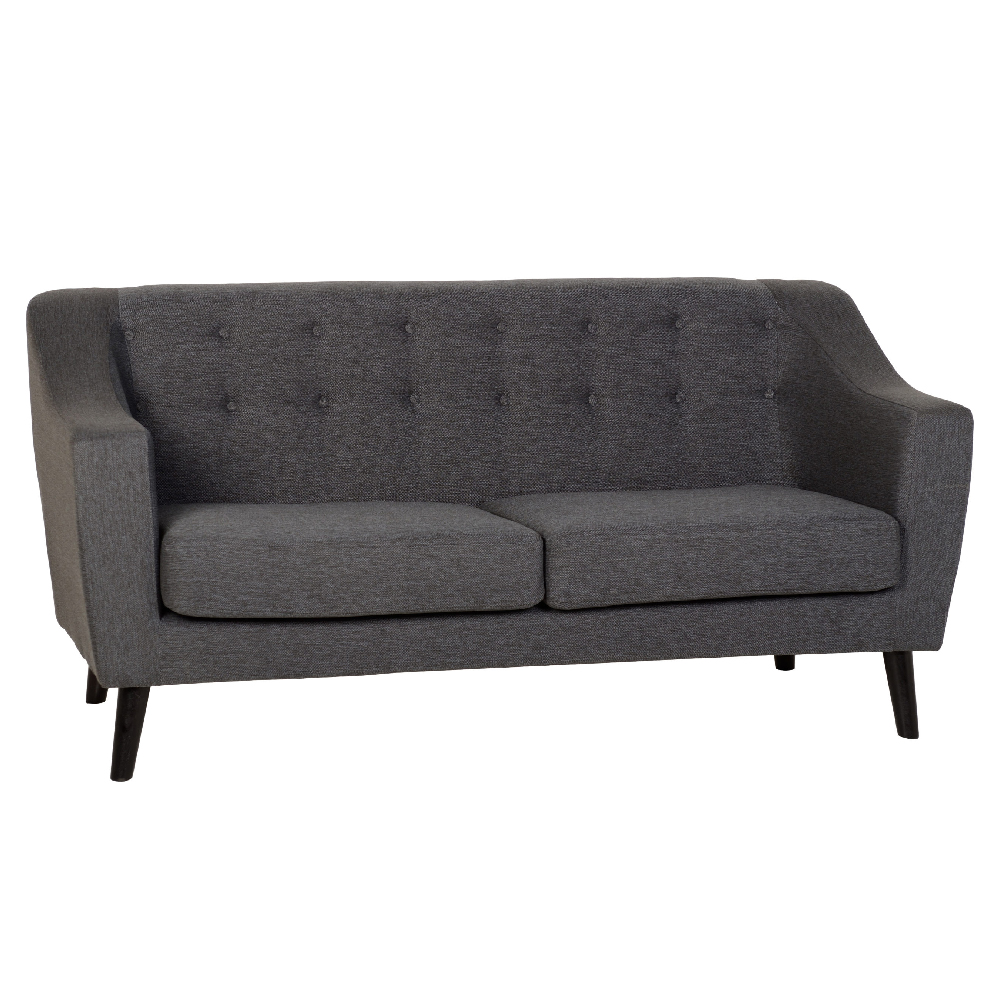 Arabella Fabric 3 Seater Sofa In Dark Grey