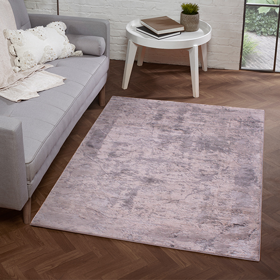 Read more about Arabella haze 120x170cm damask pattern rug in grey