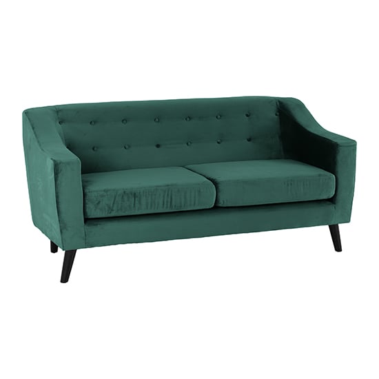 Photo of Arabella velvet fabric 3 seater sofa in green