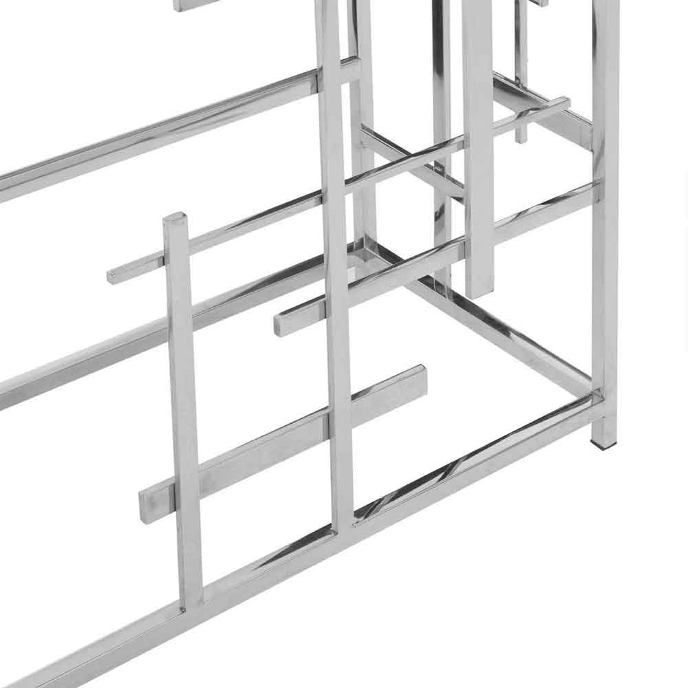 Aralia Marble Console Table With Metal Frame - Black
