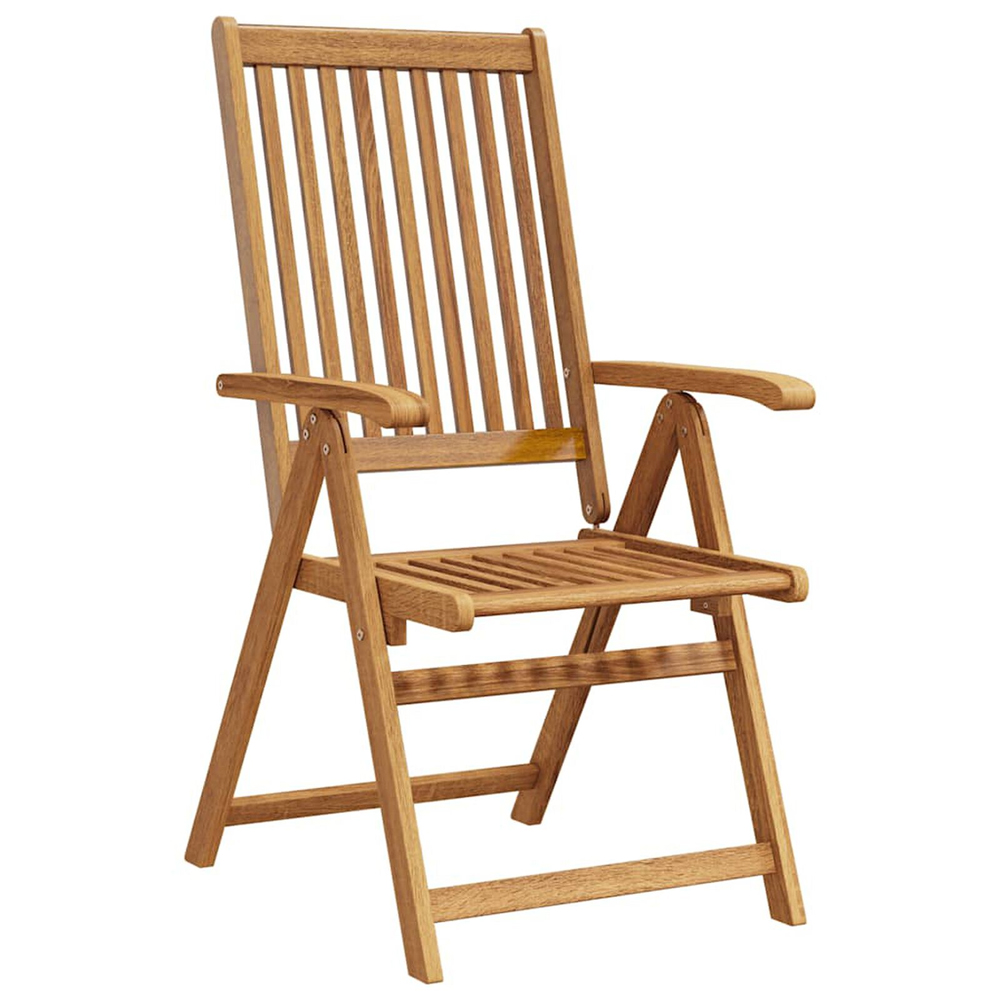 Arana Garden Natural Acacia Wood Folding Armchair in Pair