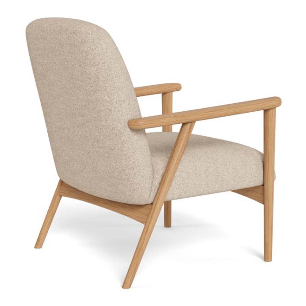 Arbour Fabric Armchair With Wooden Frame - Beige