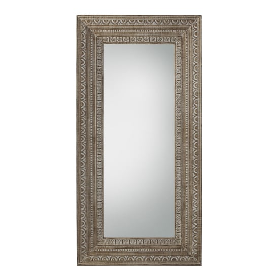 View Arcadia leaner floor mirror in greywash and natural