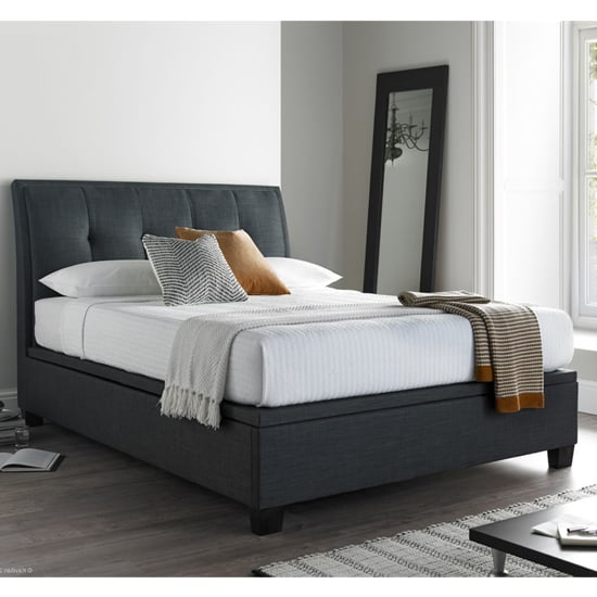 Read more about Arcadia pendle fabric ottoman king size bed in slate