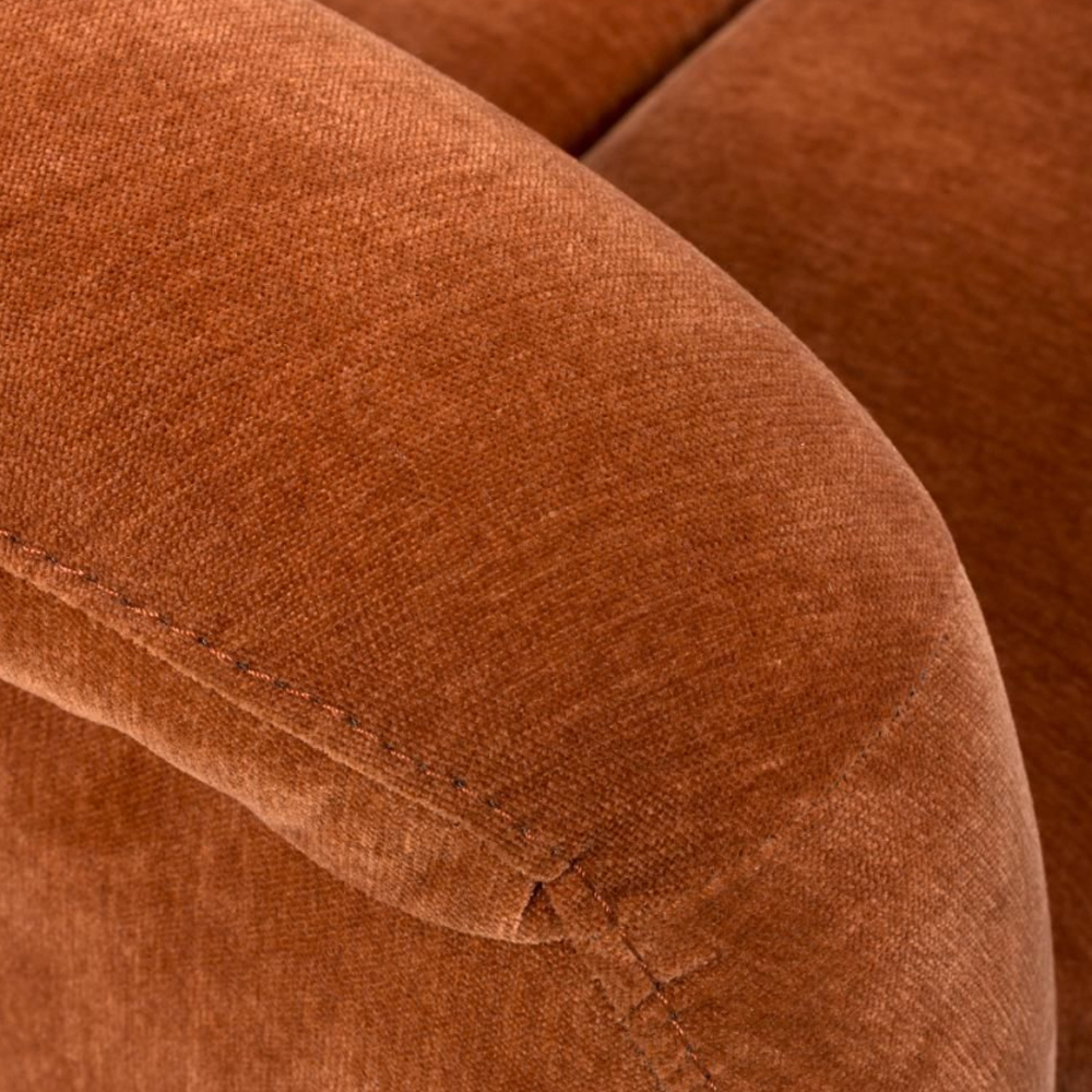 Arcata Fabric Electric Recliner 2 Seater Sofa In Cinnamon