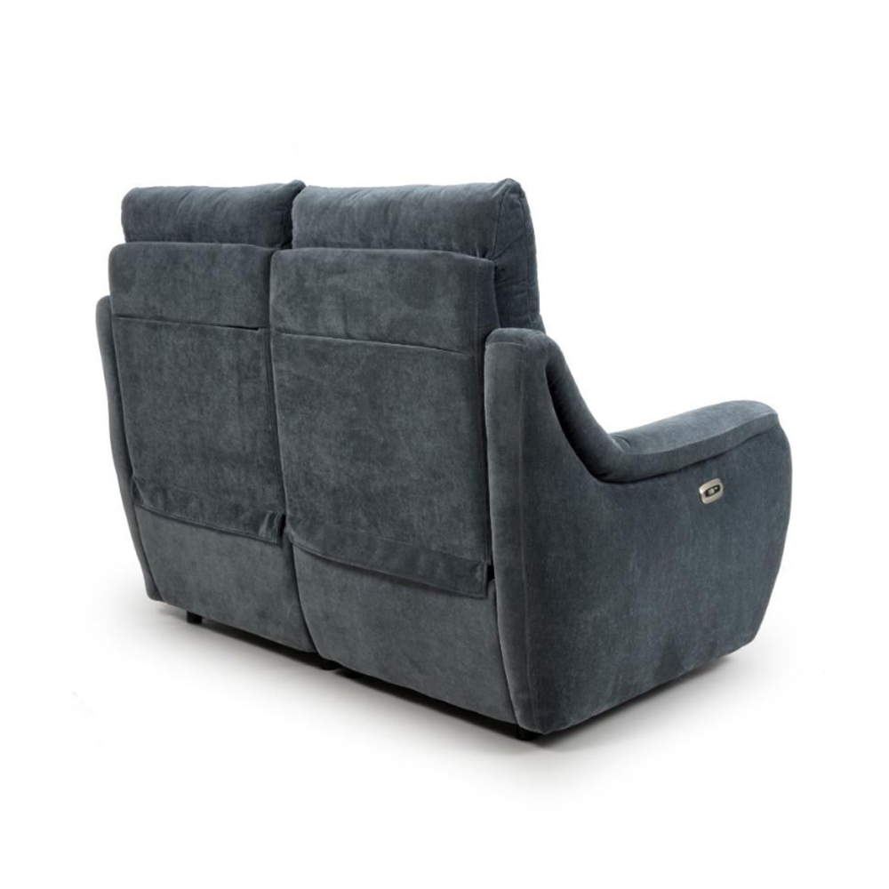 Arcata Fabric Electric Recliner 2 Seater Sofa In Dusk
