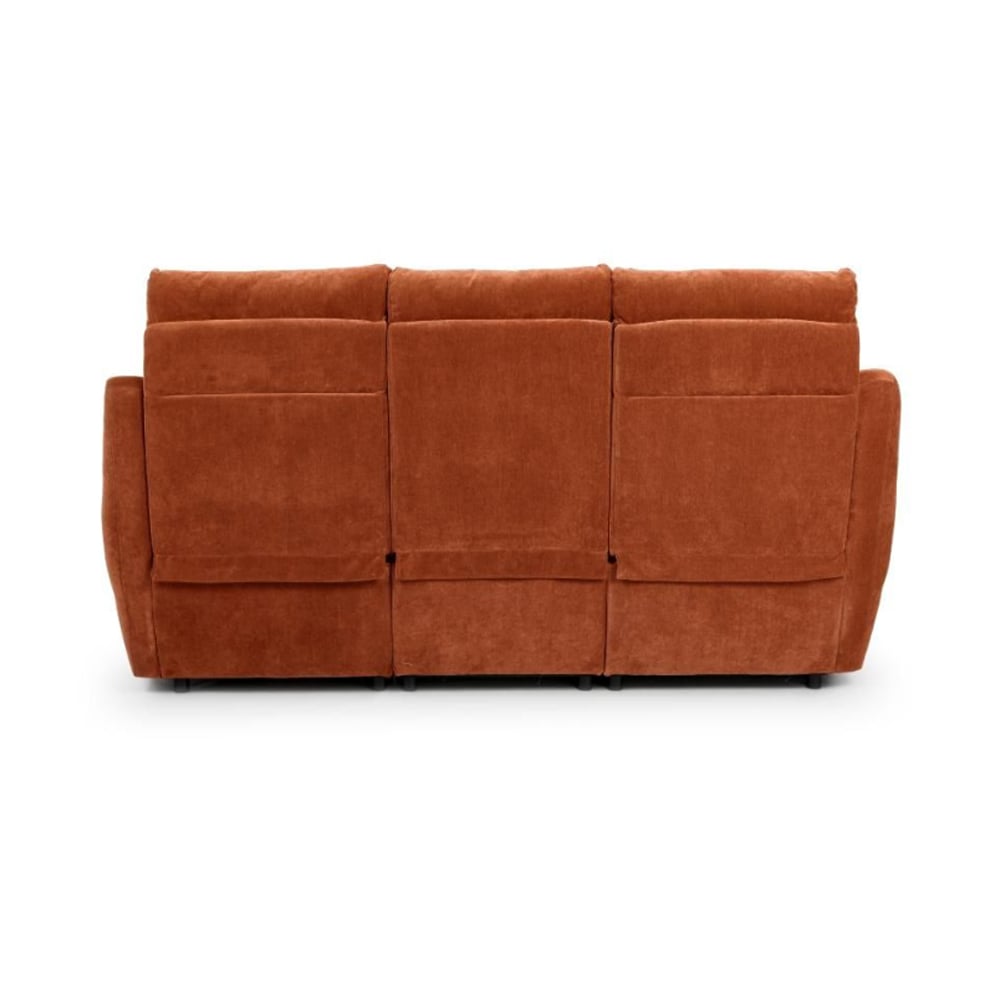Arcata Fabric Electric Recliner 3 Seater Sofa In Cinnamon